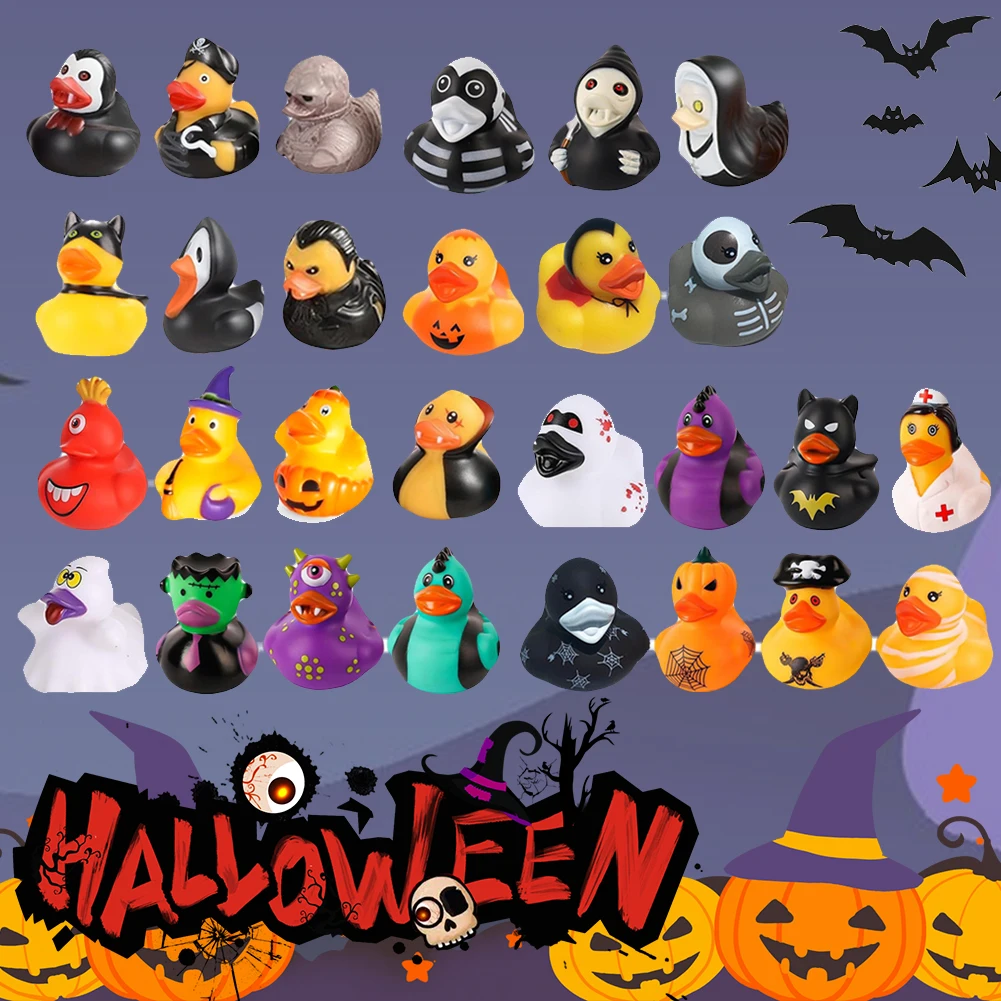 Halloween Rubber Ducks Halloween Ducks Rubber Duckies Novelty Party Favors Decorations for Jeeps Duck Toys 12 Pcs