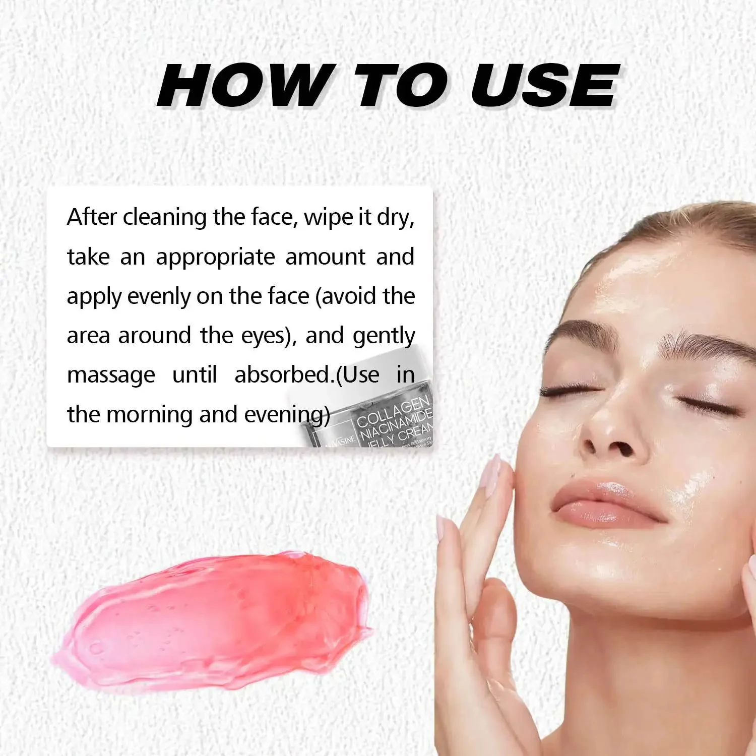 Collagen Niacinamide Jelly Cream - Deep Moisturizing  Brightening Face Gel