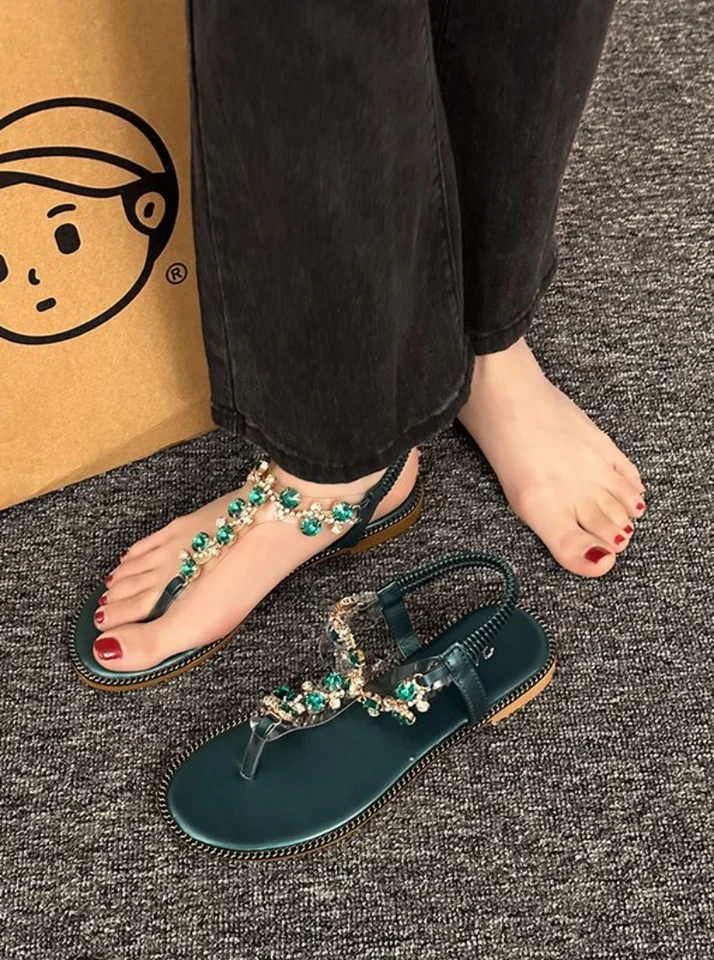 Minimalistische platte damessandalen met vierkante neus, uitgeholde sandalen met open teen, damesschoenen – koop de beste producten in de online winkel