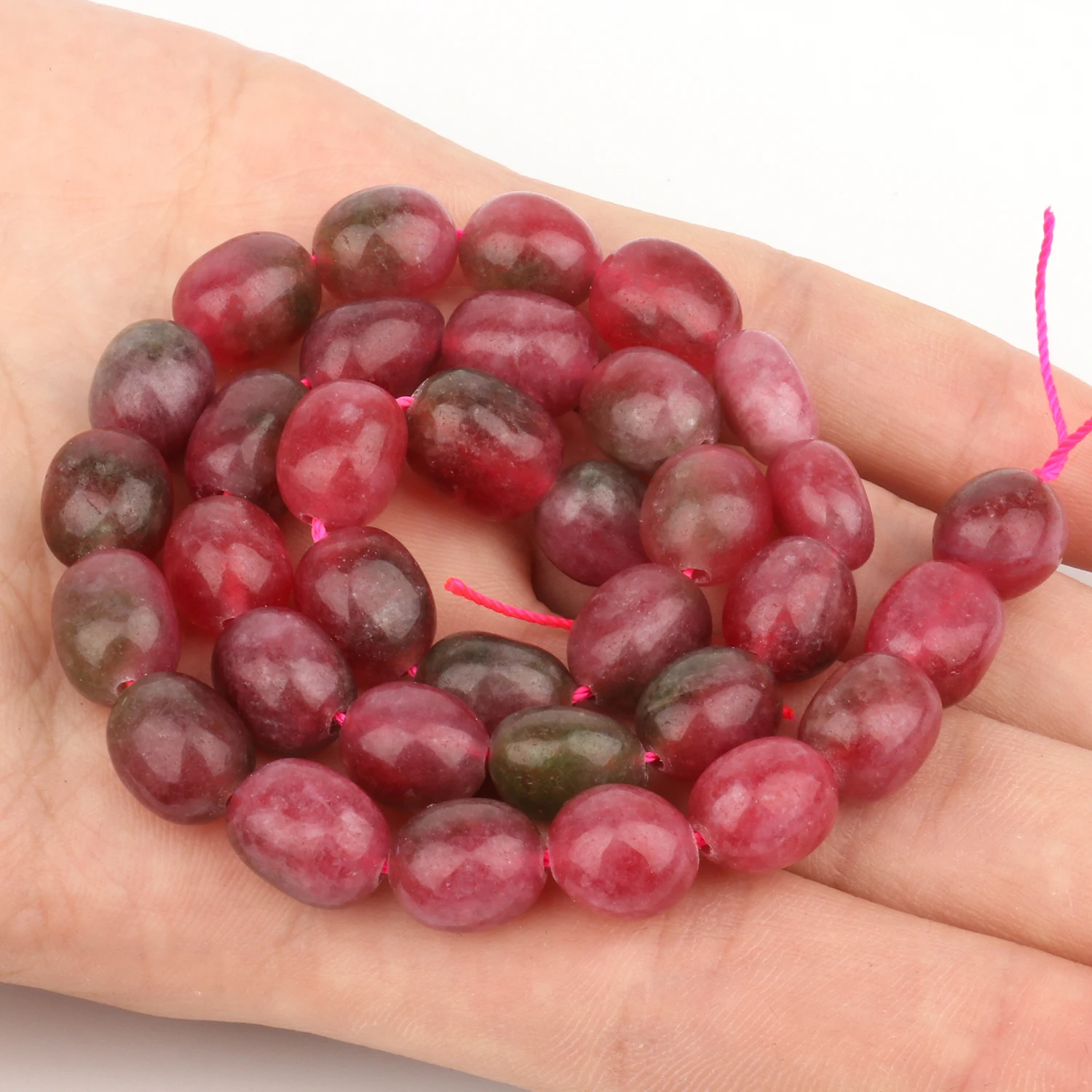 9x11mm Natürliche Unregelmäßige Oval Morganite Jade Stein Citrines Quarz Achate Perlen Für Schmuck Machen DIY Armband Spacer perlen – Detail 7