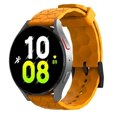 Sport Silicone Watch Strap - Premium Replacement Band, 20mm/22mm for 20mm (Yellow)