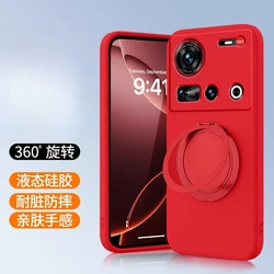 Enhanced Product Title:  
New Magnetic Rotating Bracket Liquid Silicone Cover - Ultra Soft and Drop - Proof Case for ZTE nubia Z70S Ultra (10)