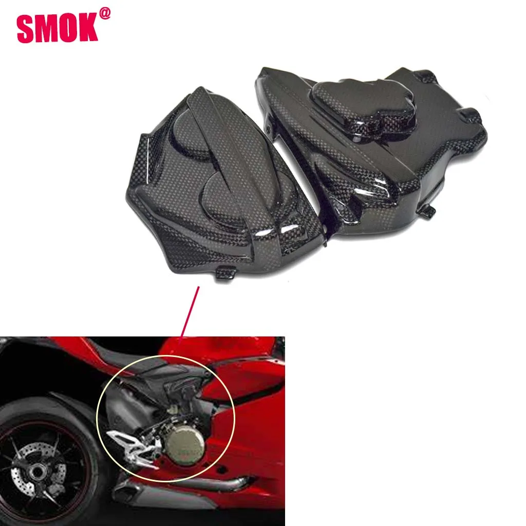 

Модифицированные аксессуары для мотоциклов из углеродного волокна 100% 3K, комплекты обтекателей кузова, чехлы для двигателей DUCATI PANIGALE 1199/1299 2014 - 2017