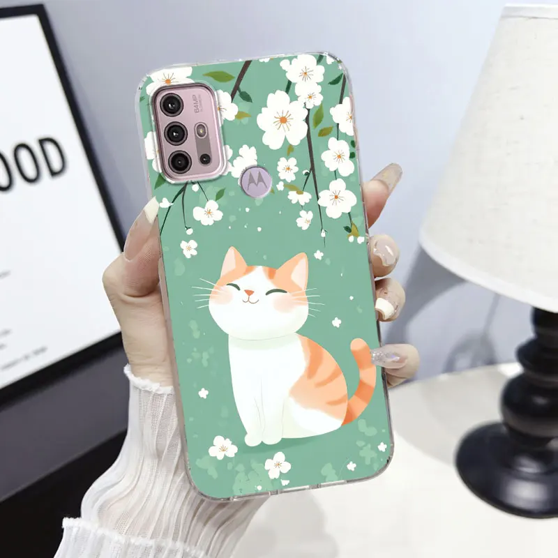 Cartoon Marble Floral Soft Silicone Protective Phone Case Cover