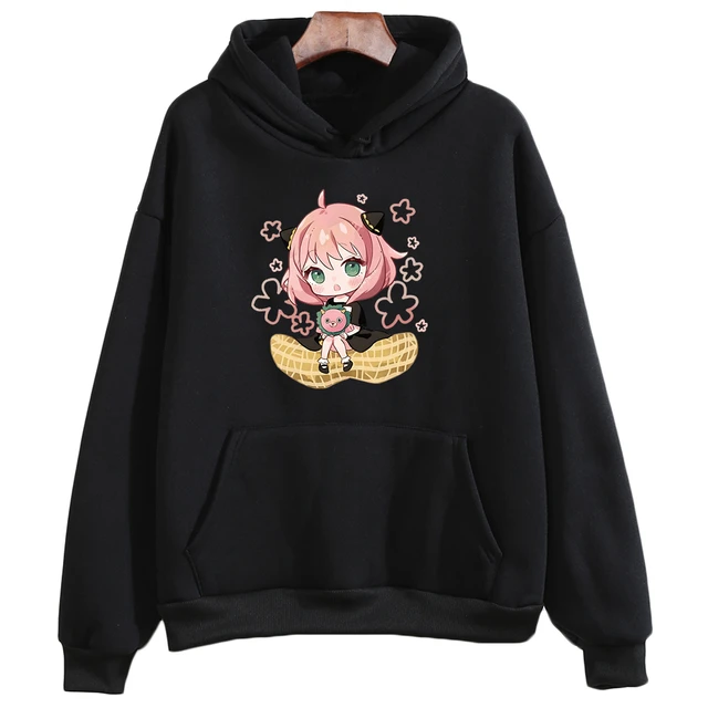 Anya Forger Hoodie Harajuku Anime Spy X Family Sweatshirts Hoodies Yor Loid  Japanese Style Pullover Girls Kawaii Cartoon Clothes - AliExpress