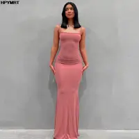 Robe longue à bretelles, dos nu, Maxi, Slim, tenue de fête, Club, vacances, Sexy, décontractée, été, vente en gros, 2022 1