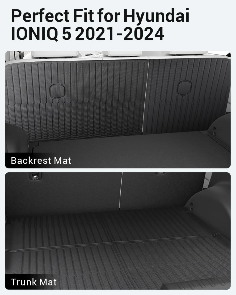 3D Floor Mat Hyundai IONIQ 5 Floor Liner Trunk Mat Fully Surrounded Footpads Waterproof Non-Slip car floor mats floor mats