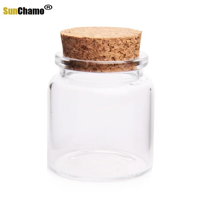 4pcs/lot 47x50mm Glass Bottles Clear Drifting Christmas Small Wishing with Cork Stoppers For Wedding Birthday Party 50ml Bottle glass bottles mini glass bottles mini perfume bottles