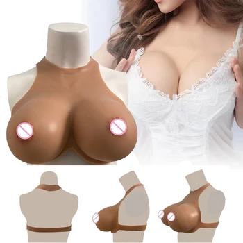 Hot selling upgrade deg realistic silicone tits breast forms fake boobs enhancer shemale transgender drag queen