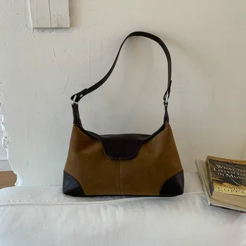 Borsa a Tracolla Casual da Donna con Molteplici Cerniere, Borsa a Tracolla Decorativa, Borsa a Mano Sottobraccio di Grande Capacità alla Moda per Uso Quotidiano