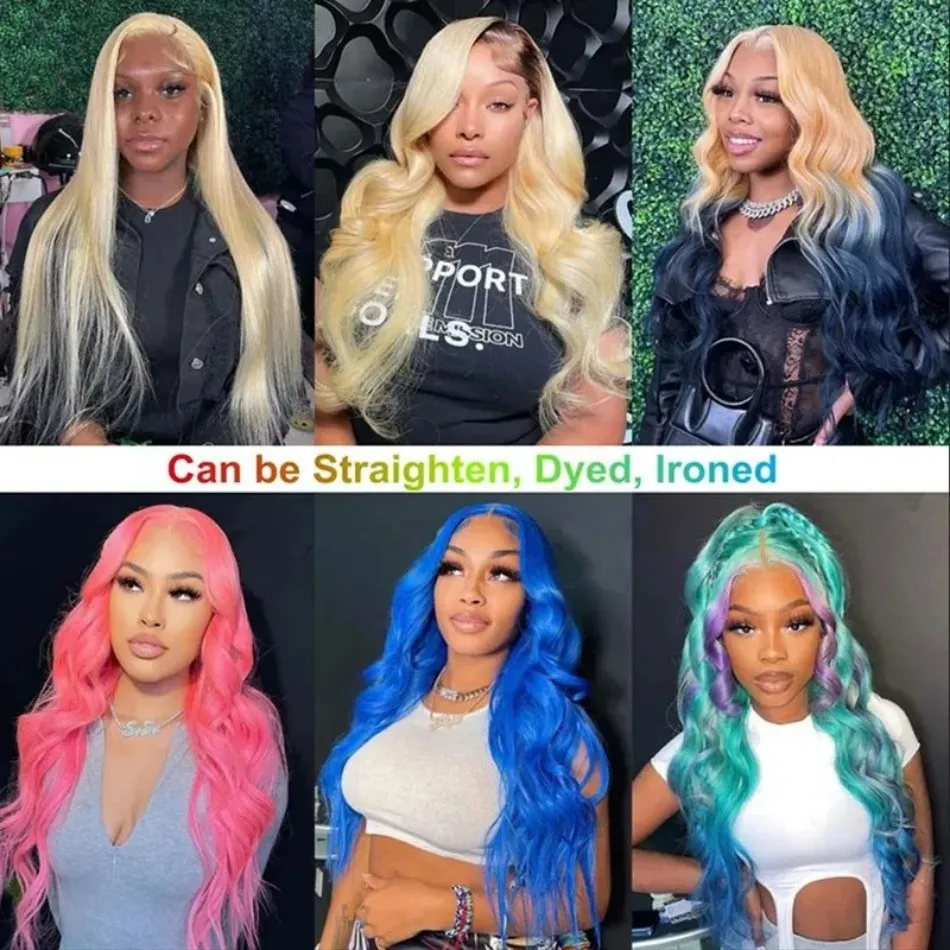 613 Blonde Wig Body Wave 13X6 Hd Lace Front Human Hair Wig 100% Human Hair Quality 250 Density 38 Inch Pre Plucked Brazilian Wig