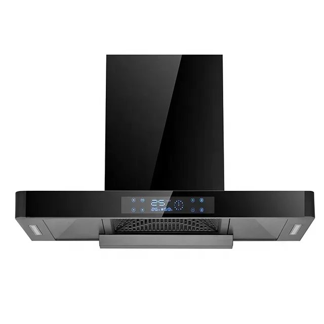 Big Suction Power T Shape Style 90cm Kitchen Chimney Hood Professional Range Hood 4