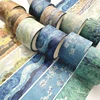 Retro Washi Tape Scrapbooking Supplies Washitape Oil Painting Style Decorative Adhesive Tape Journal Stationery Masking Tape 2