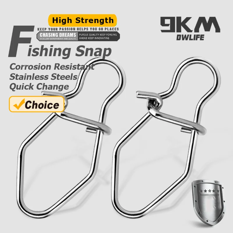 Clips duo lock en inox pour leurres crankbait - connecteurs rapides pour pêche en eau douce