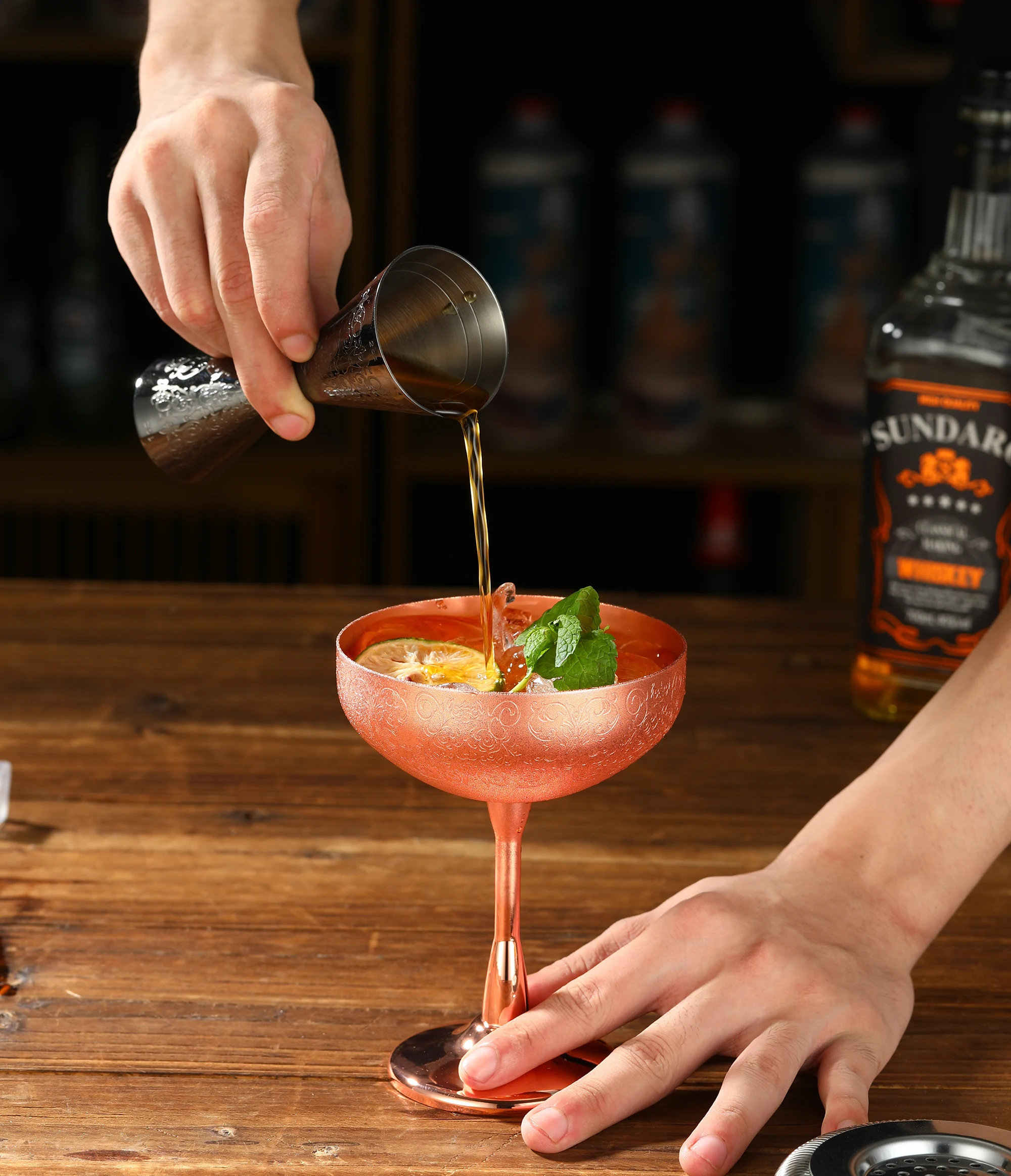 Integrated-Style Jigger Double Cocktail Jigger For Bar