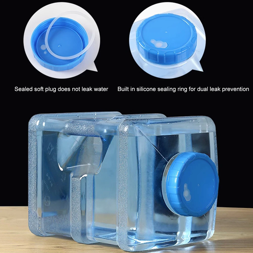 5L Water Storage Bucket Portable Drinking Bucket Emergency Water Storage Tank for Vehicle Home Emergency Hiking Camping Outdoors