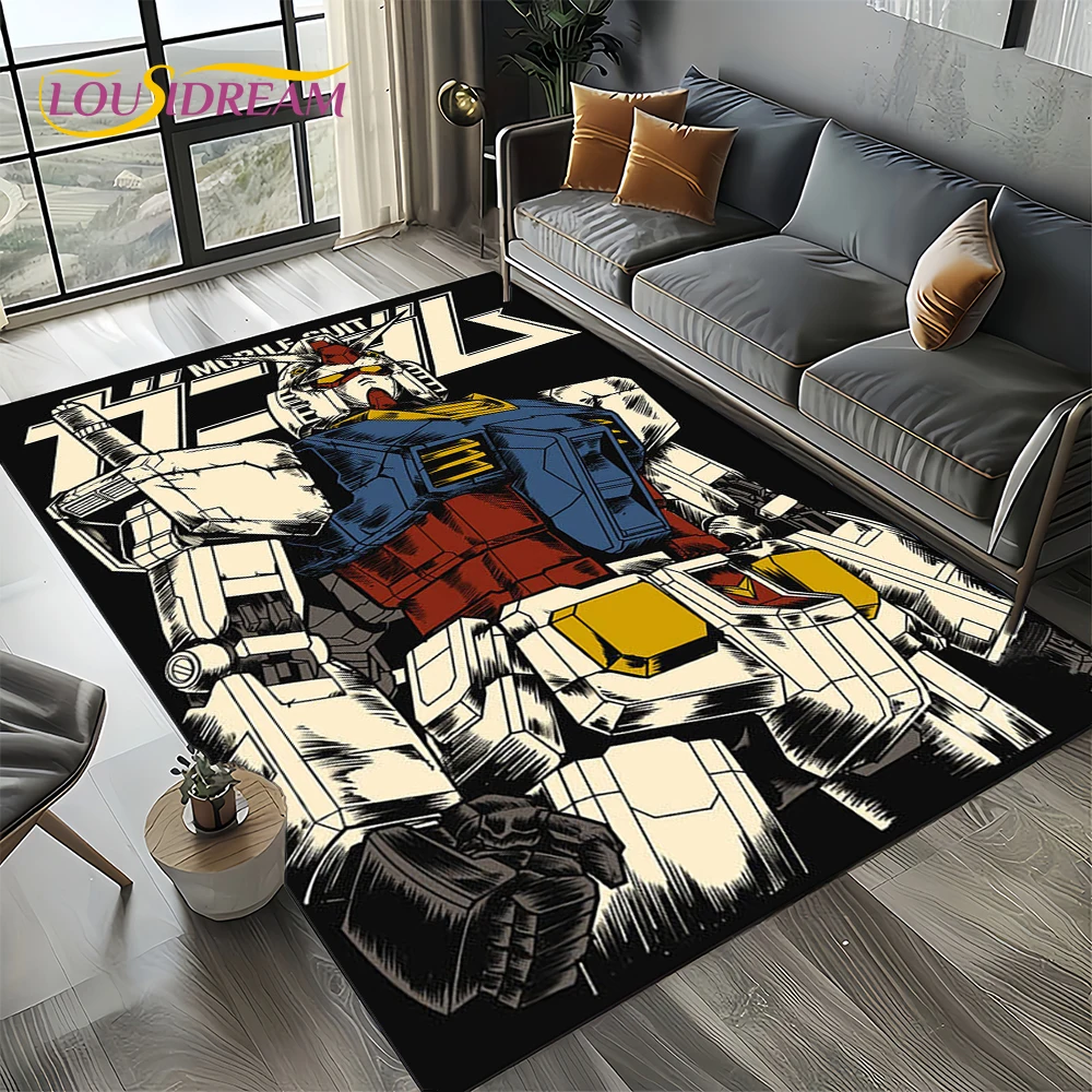 2025-New-Gundam-Cartoon-Robot-Gift-Carpet-Rug-for-Bedroom-Living-Room ...