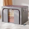 Large Capacity Clothes Storage Box Foldable Oxford Cloth Dustproof Storage Box with Zipper Wardrobe Organizer Household Items 2