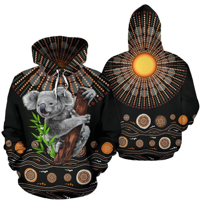 thumbnail image 1 of Novedades en sudaderas y sudaderas Sudadera con capucha aborigen de Australia Sudadera con capucha con estampado 3D para hombres Abrigo tipo jersey Ropa de moda genial para niños, 1 of 5