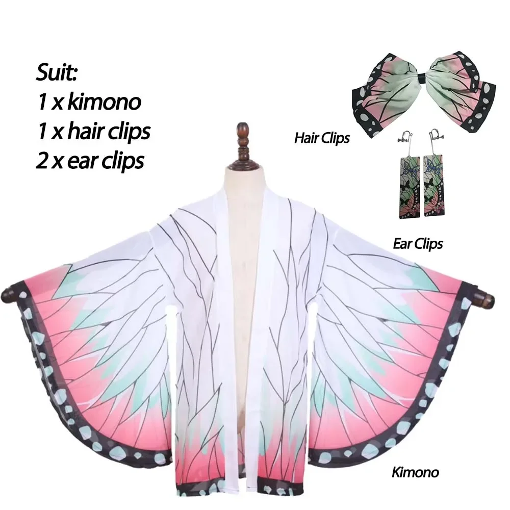 Kochou Shinobu inspired butterfly kimono cloak on display
