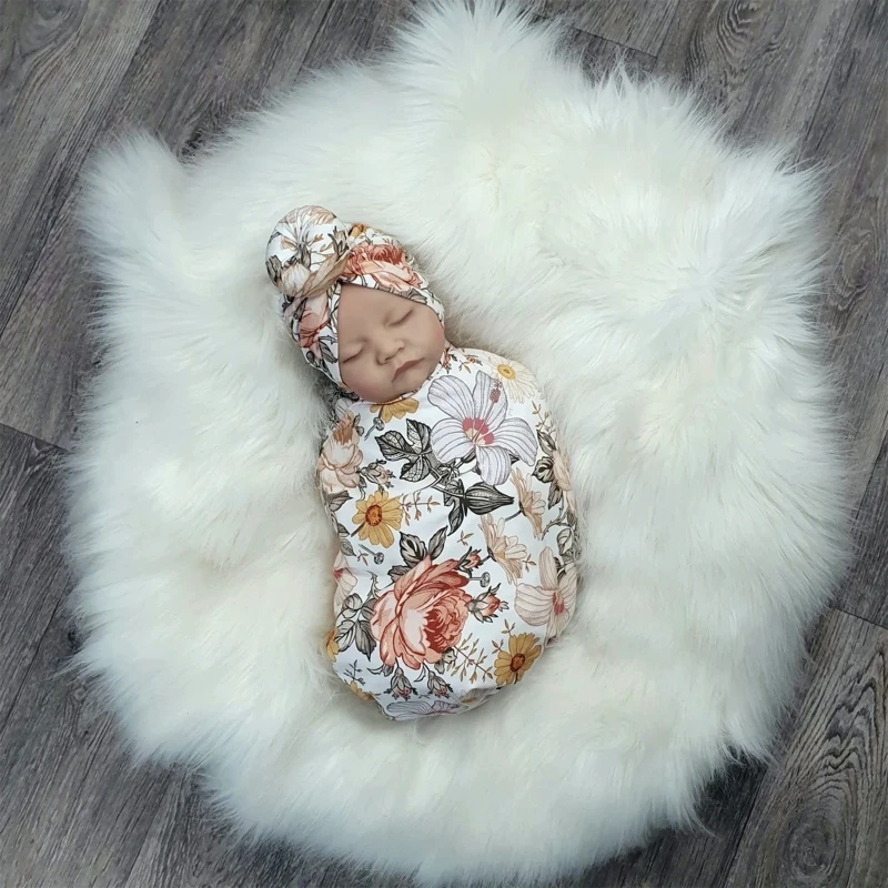 

Newborn Baby Swaddle Soothe Wrap Sleep Blanket Toddler Hat Headband Bedding Swaddling Bag Infants Toddlers Hairbands