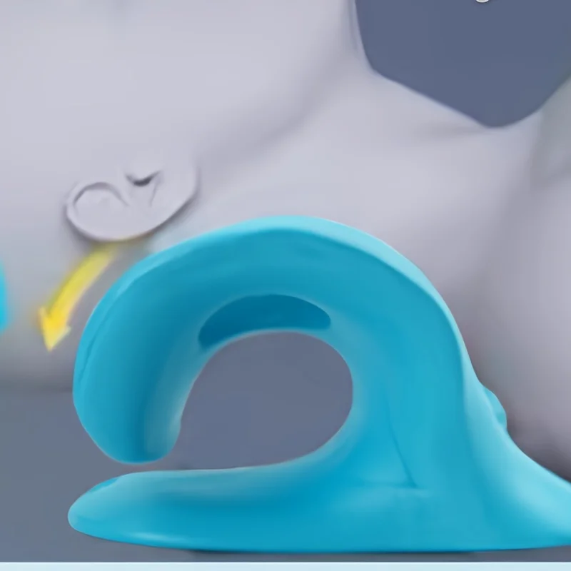 Ergonomic Portable Cervical Traction Pillow-Home Neck Corrector & Massager with Supportive C-Shaped Design neck massager