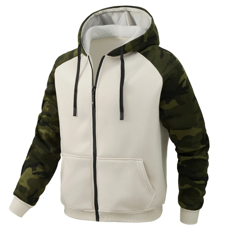 Camouflage Hoodie Jacket Men Autumn EU Size Hoodies Loose Sportswear Fleece Hooded Sweatshirt Fashion Casual Man Outwear
