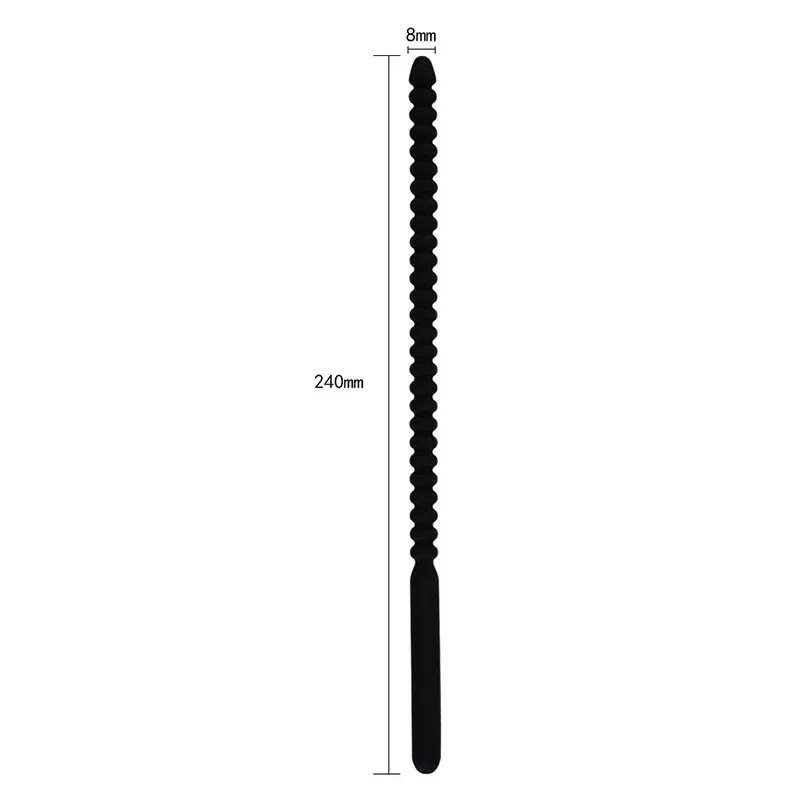 Male Sexual Toy Silicone Metal Long Urinal Plug Dildo Anus Expander Plug SM Role-playing Tool Adult Toy