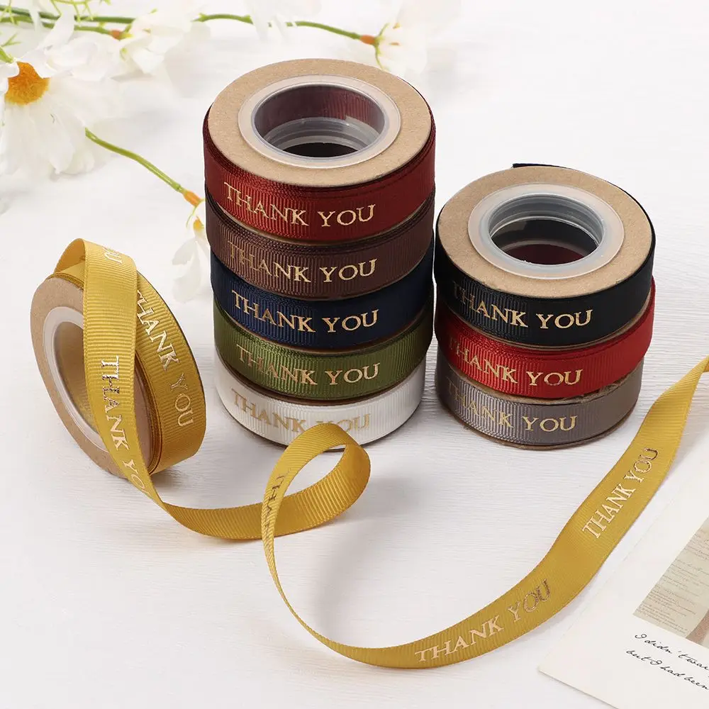 Decoration Organza Ribbon Flower Bouquet Flower Packaging Thank You Ribbon DIY Gift Decoration Satin Gift