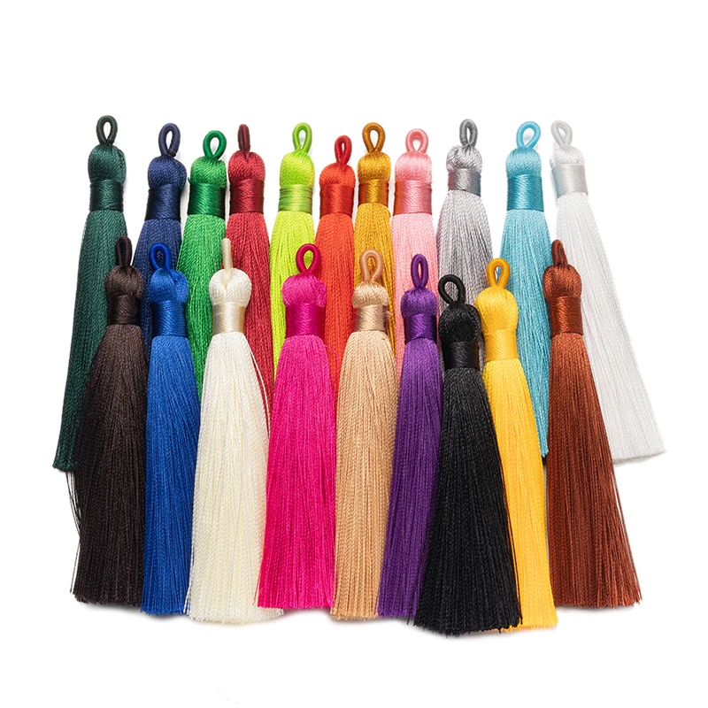 

10/20pcs 8cm Multicolor Tassel Craft Charms for DIY Handmade Earring Bookmark Pendant Fringe Jewelry Making Accessories Supplies