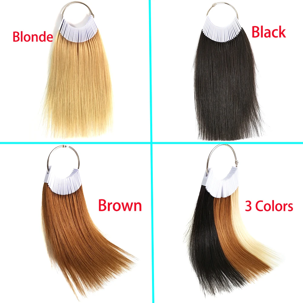 Tinashe Beauty Human Hair Color Rings For Dyeing Hair Practice For Salon Test Strands of Coloring Swatches Polishing