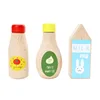 1Pcs Montessori Kitchen Toys Wooden Kitchen Play House Simulation Play House Condiment Bottles Educational Toy for Children Gift 4