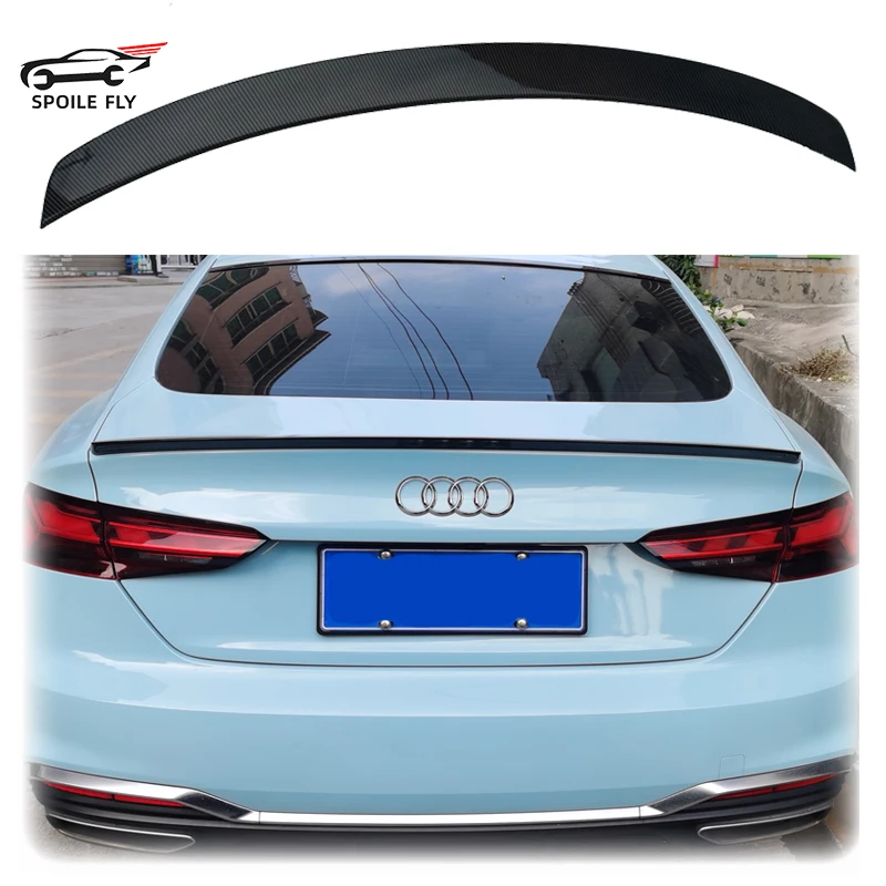 For Audi A5 B9 S5 Sline Rs5 Sportback 4 Door Spoiler 2017 To 2020 Rear Boot Lid Highkick Wing