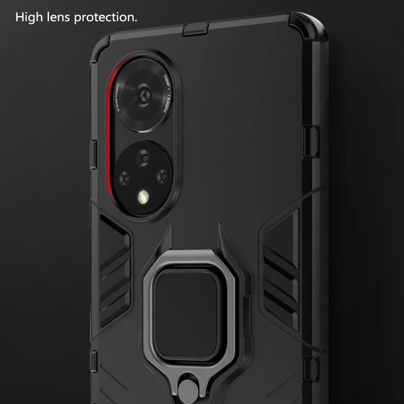 Shockproof Armor Phone Case with Ring Holder and Car Magnetic Cover
