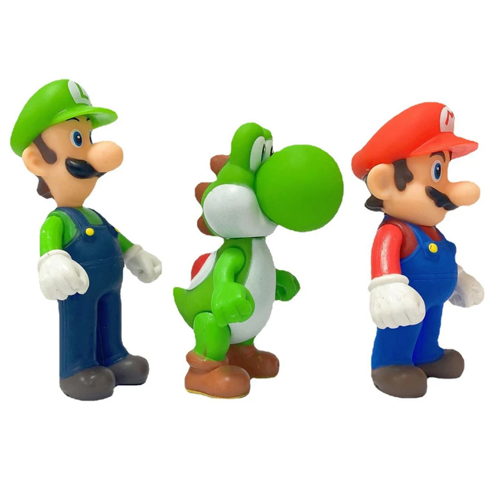 Minifiguras De Jogo Super Mario Yoshi Luigi Mini Figuras Brinquedos CY8001  - Escorrega o Preço