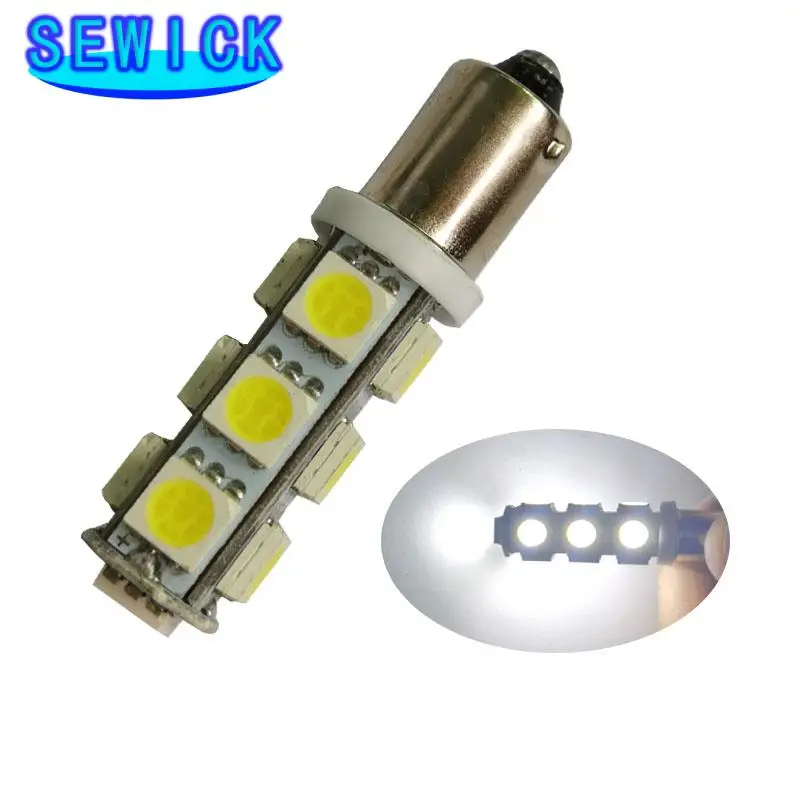 100pcs ��ǰ�� BA9S 434 T4W 9 13 LED 5050 SMD H6W �� �ڵ� �ǳ� ���� �� �� ���� DC 12V