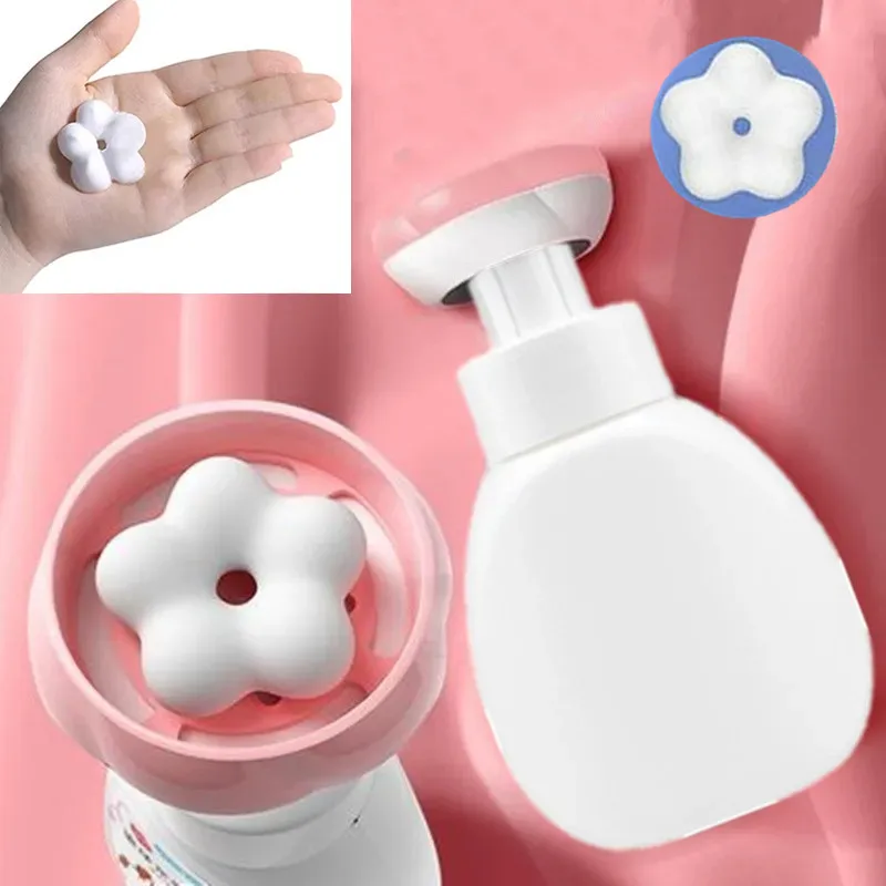 Soap Dispenser Foam Pump Bottle Foaming Soap Dispenser Soap Dispenser Bottle 300ML Flower Type Soap Dispenser Flower Foam Bottle Hand Sanitizer Bottle Children Travel Bathroom Supplies