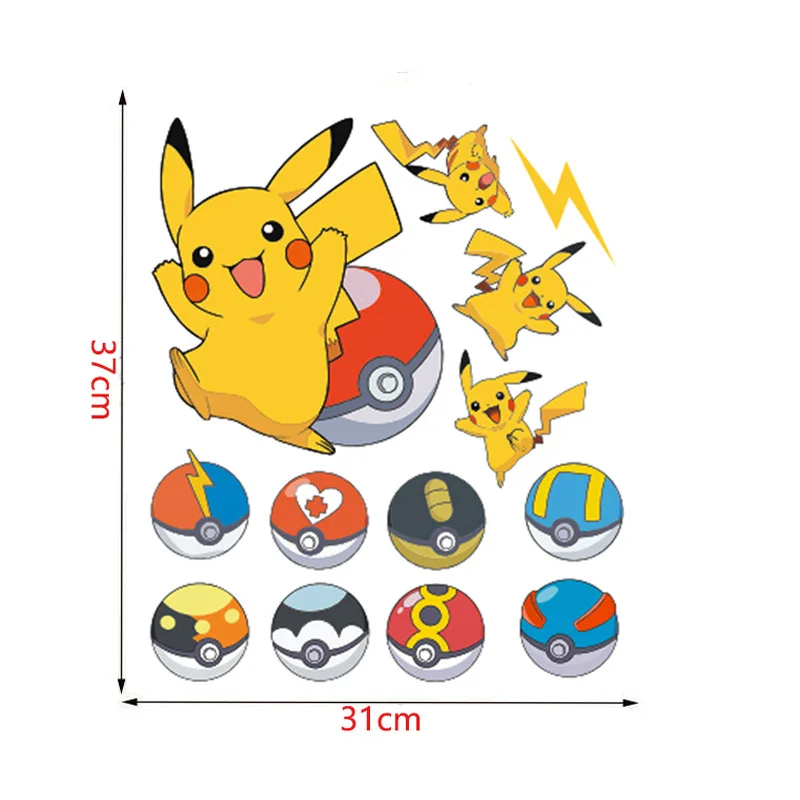 Get it Now Pokemon Wall Stickers Kawaii Cartoon Pikachu Online