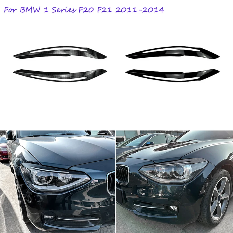 

Car Front Head Light Head Lamp Cover Trim Headlight Headlamp Eyebrow Eyelid Sticker For BMW 1 Series F20 F21 2011 2012 2013 2014