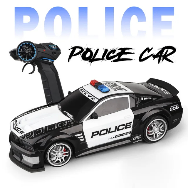 1/12 Big 2.4GHz Super Fast Police RC Car Remote Control Cars Toy with Lights Durable Chase Drift Vehicle toys for boys kid Child 6
