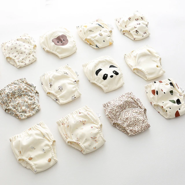 Baby Training Pants Nowborn Bebé Cloth Diaper Reusable Washable Cotton Elastic Waist Cloth Diapers Nappies Underwear