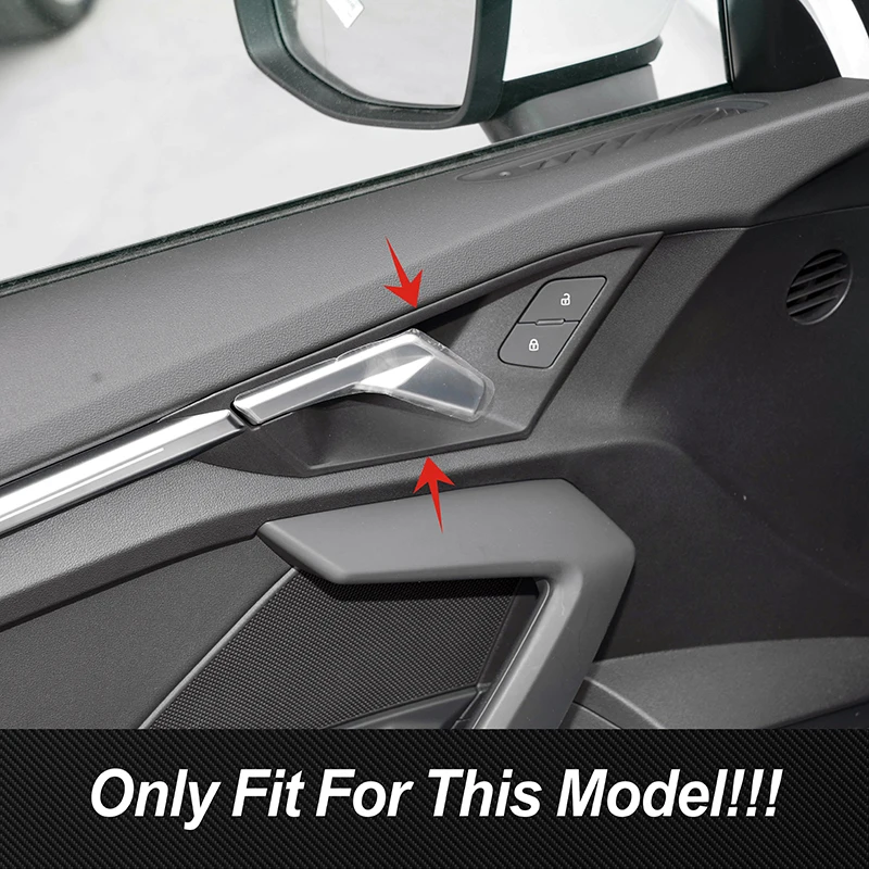 Stainless Steel Car Inner Door Handle Frame Decoration Cover Trim For Audi A3 8Y 2021-2022 Styling Interior Accessories
