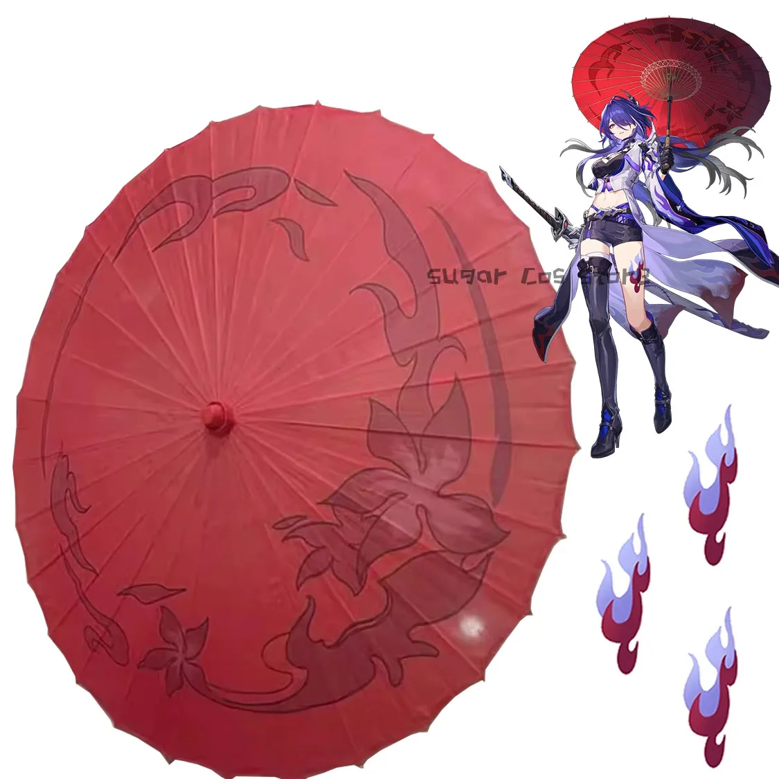 

Game Honkai Star Rail Acheron Cosplay Prop Red Umbrella Acheron Costume Props Carnival Halloween Roleplay Photography Props