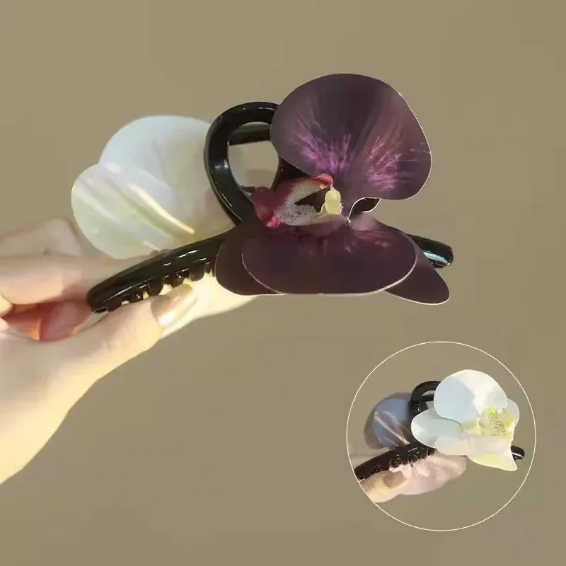 Fermaglio per capelli a forma di fiore phalaenopsis trendy_voghion.com