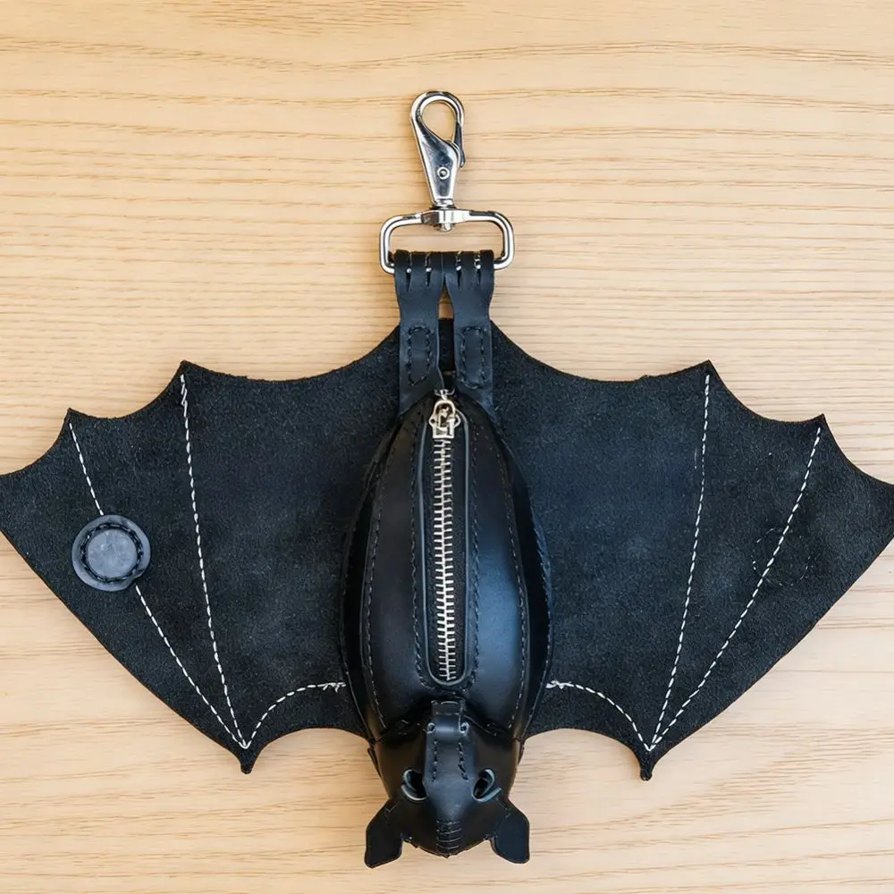 Creative Halloween Bat Keychain with Coin Purse and Pendant Ornaments