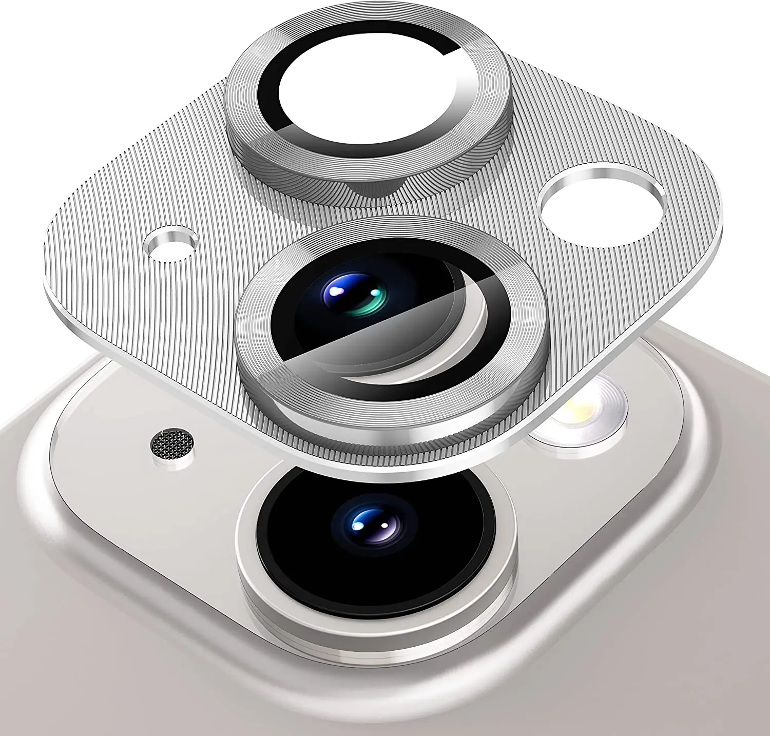 Premium Metal Camera Lens Protector with Tempered Glass Cover