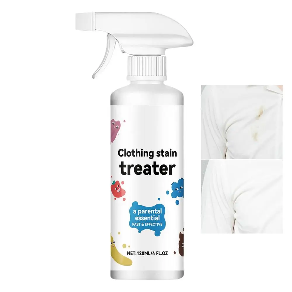 Description Picture 2 of item120ml Stain Remover Spray Portable Stain Treater For Laundry Fabric Oil Remover Travel Size Clothing Stain Remover For Clothes
