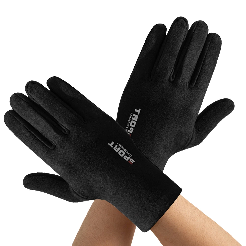 Winter Motorcyclist Gloves Touch Screen Cycling Warm Gloves Windproof Bicycle Thermal Gloves for Running Cycling Driving