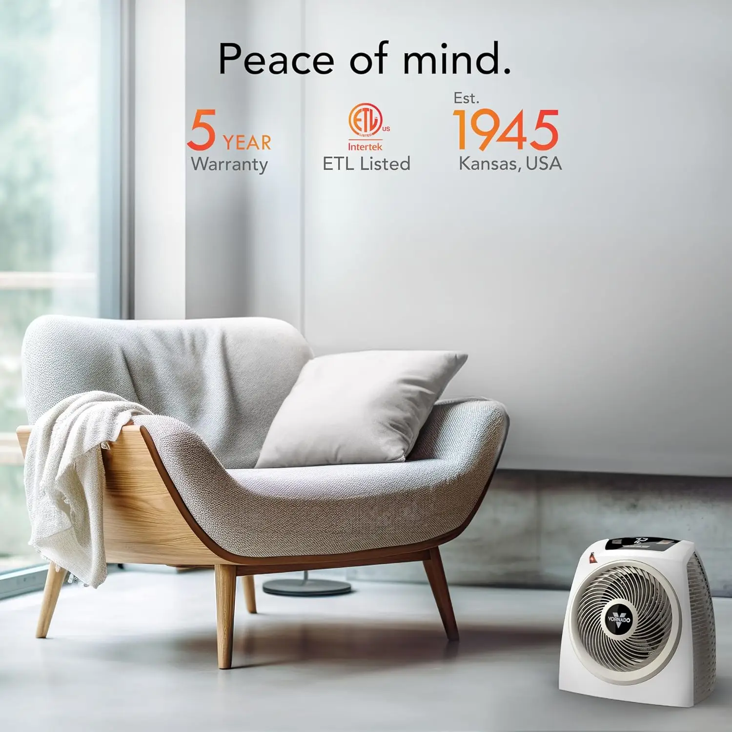 AVH10 Space Heater for Home, 1500W/750W, Fan Only Option, Digital Display with Adjustable Thermostat, Advanced Safety Features 6