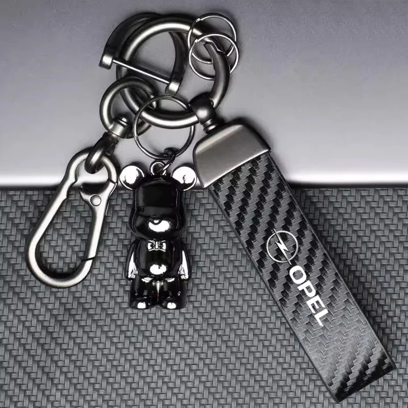 Carbon Faser Leder Auto-Logo Schlüssel Ring Zink-legierung Keychain Für Opel  Corsa Astra Insignia Vectra Zafira Meriva Mokka Grandland - AliExpress